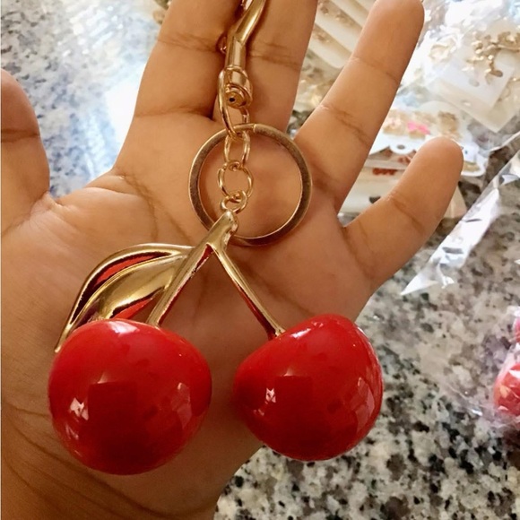 Red Cherry Keychain - Picture 2 of 3